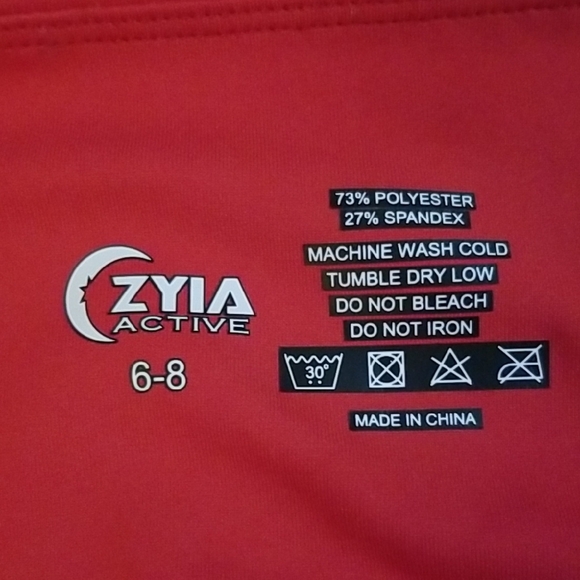 ZYIA Vibrant Red/burnt Orange Capris - Picture 2 of 7